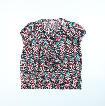 Epilogue Womens Multicoloured Striped  Basic Button-Up Size 16