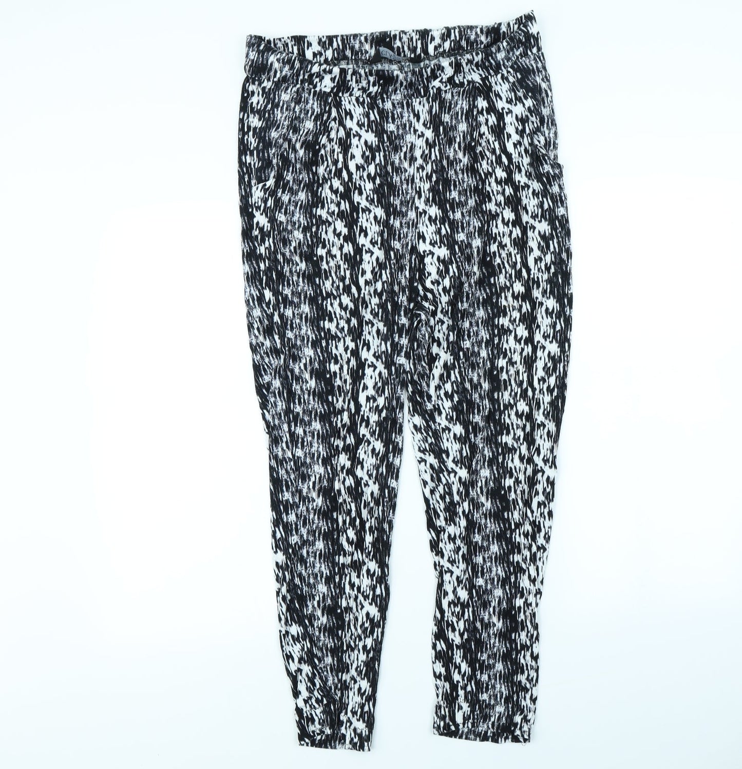 Womens UK Size 12 Classic Regular Fit  Black Trousers