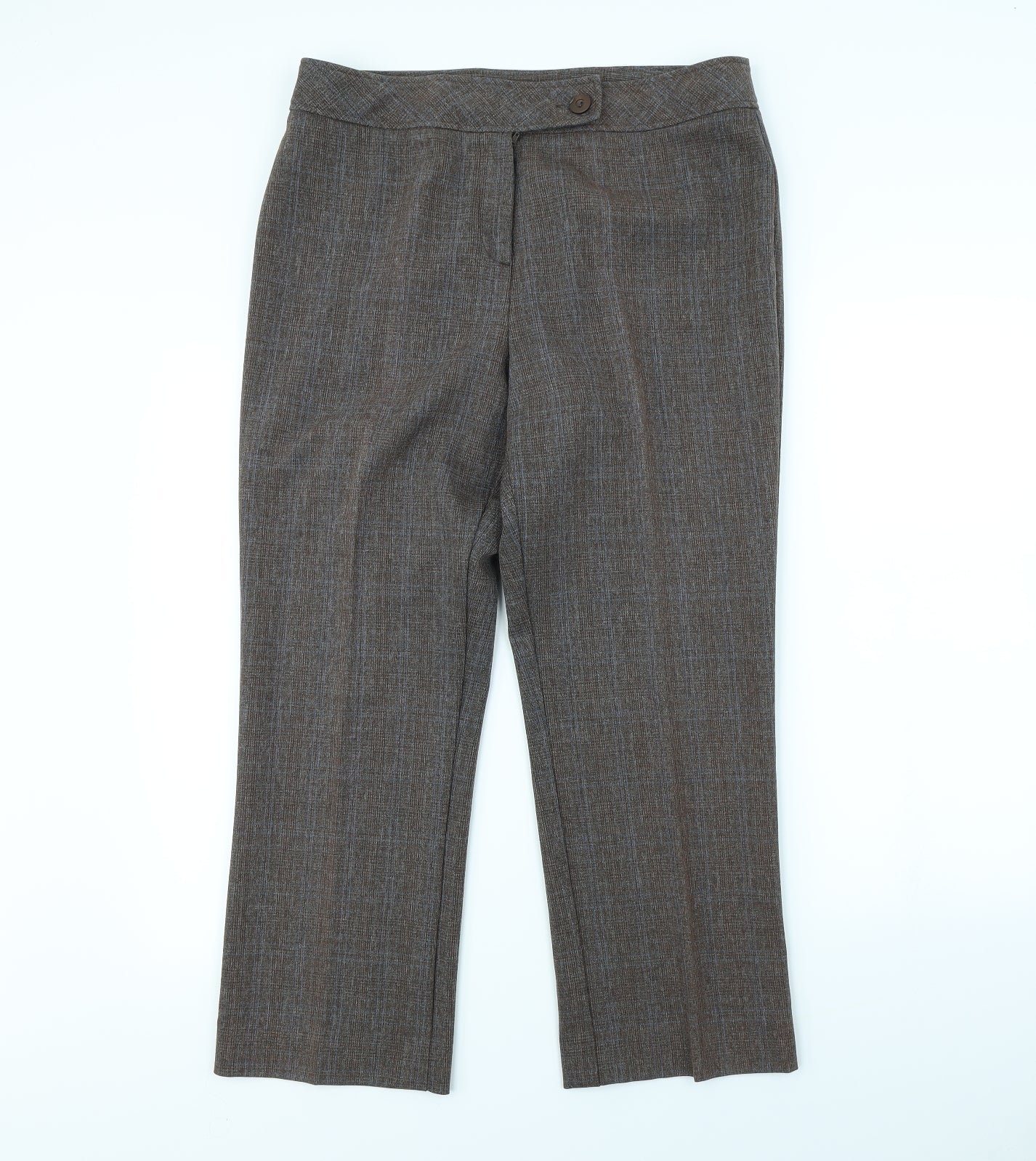 Womens UK Size 14 Mia Moda Regular Fit  Brown Trousers