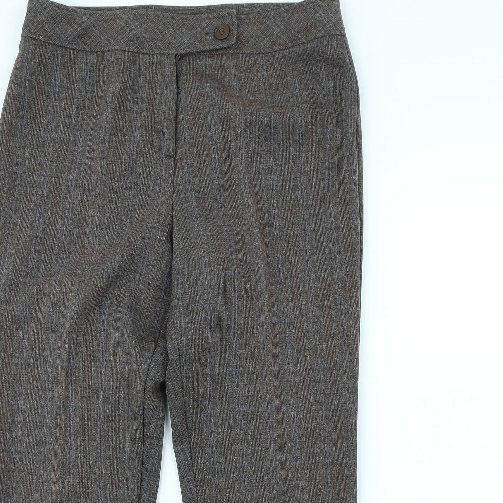 Womens UK Size 14 Mia Moda Regular Fit  Brown Trousers