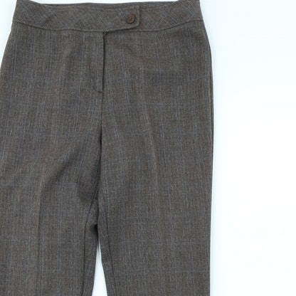 Womens UK Size 14 Mia Moda Regular Fit  Brown Trousers