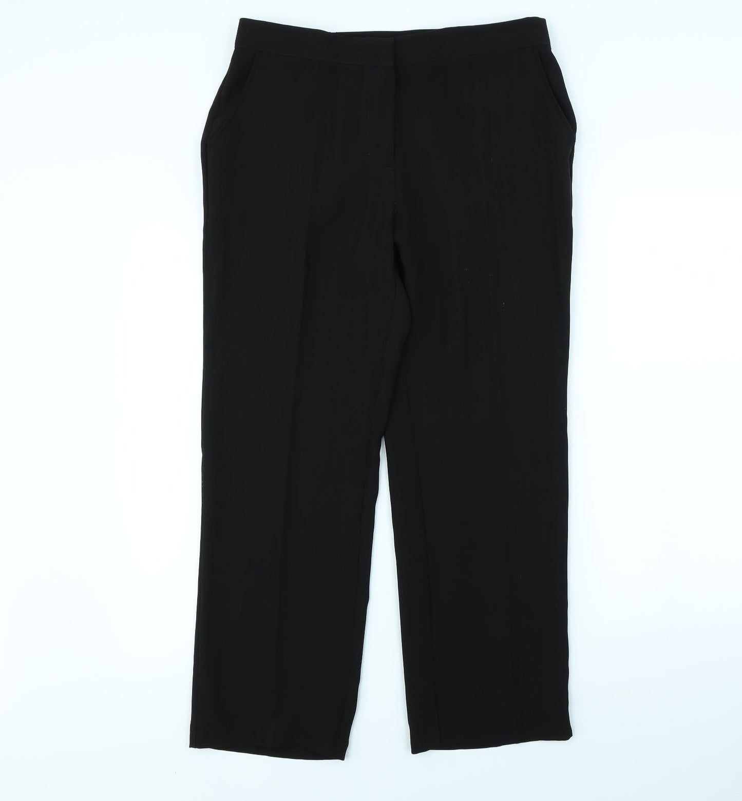 Womens UK Size 34 in Preworn Regular Fit  Black Trousers