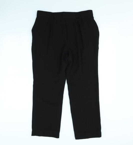 Womens UK Size 34 in Preworn Regular Fit  Black Trousers