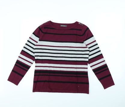 Bonmarché Womens Multicoloured Striped  Pullover Jumper Size S