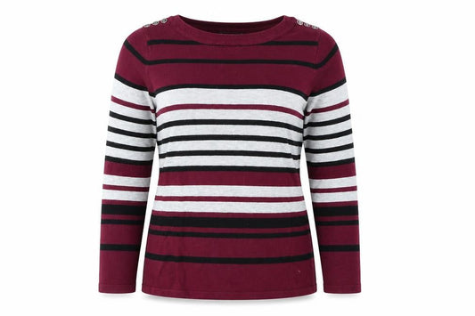 Bonmarché Womens Multicoloured Striped  Pullover Jumper Size S