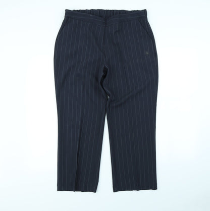 Womens UK Size 14 straight Leg Regular Fit  Blue Trousers