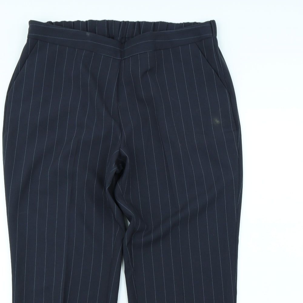 Womens UK Size 14 straight Leg Regular Fit  Blue Trousers