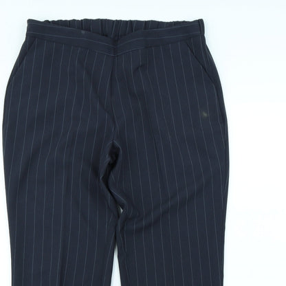 Womens UK Size 14 straight Leg Regular Fit  Blue Trousers