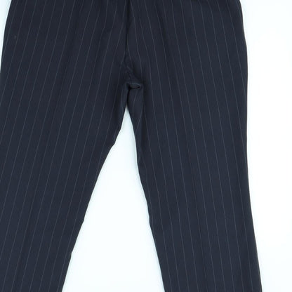 Womens UK Size 14 straight Leg Regular Fit  Blue Trousers
