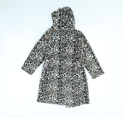 Preworn Girls Brown Animal Print  Cami Gown Size 4 Years