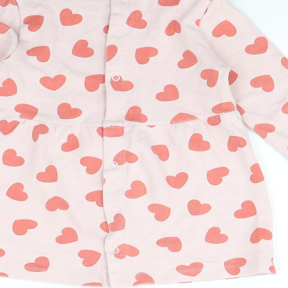 lulipu Girls Pink Spotted  Fit & Flare  Size 18 Months  - Heart