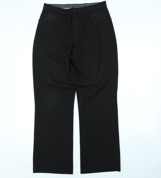 Womens UK Size 32 in River Island Regular Fit Dress Pants Black Trousers