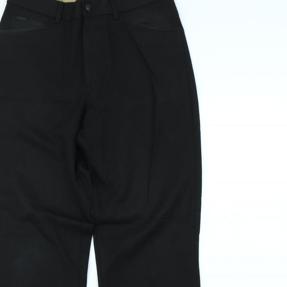 Womens UK Size 32 in River Island Regular Fit Dress Pants Black Trousers