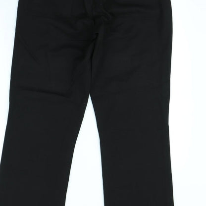Womens UK Size 32 in River Island Regular Fit Dress Pants Black Trousers