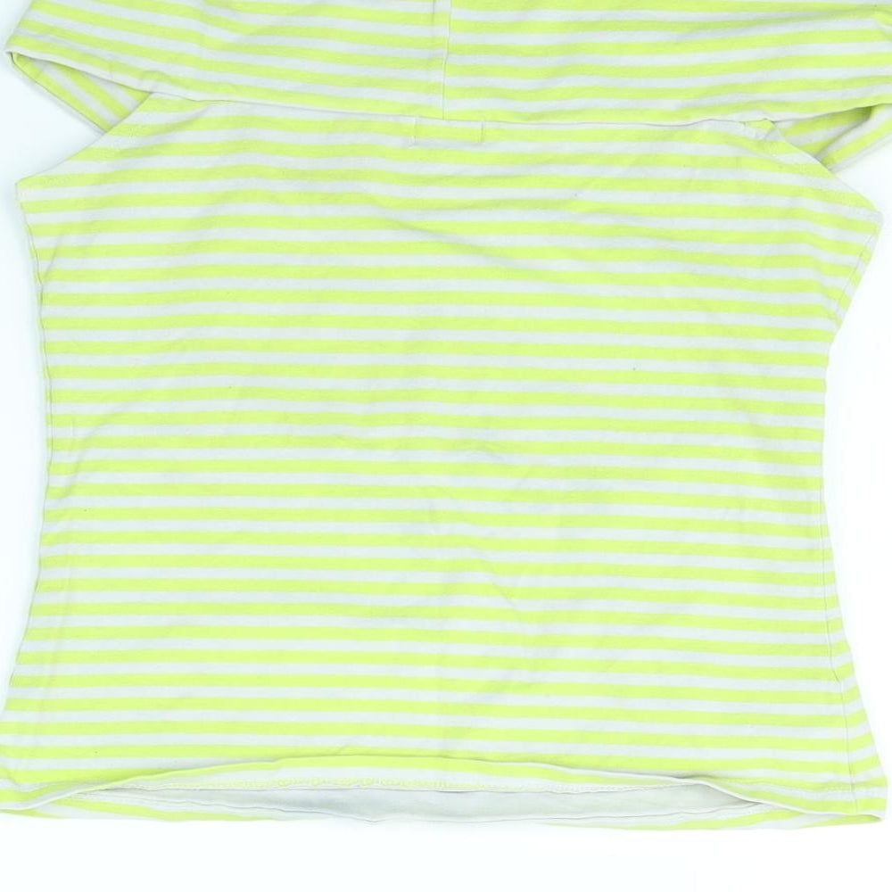 Bershka Womens Green Striped  Basic Tank Size M