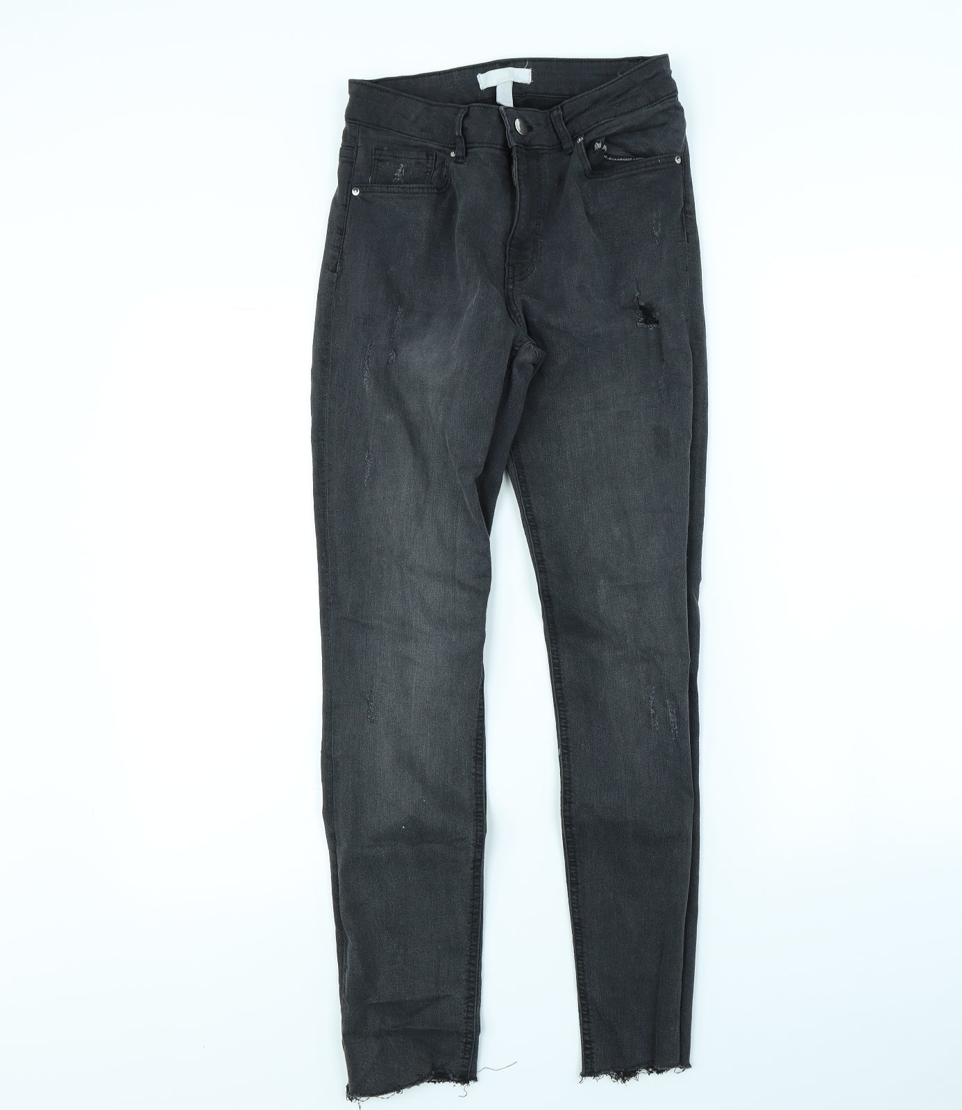 Womens UK Size 8 H&M Regular Fit Skinny Black Jeans