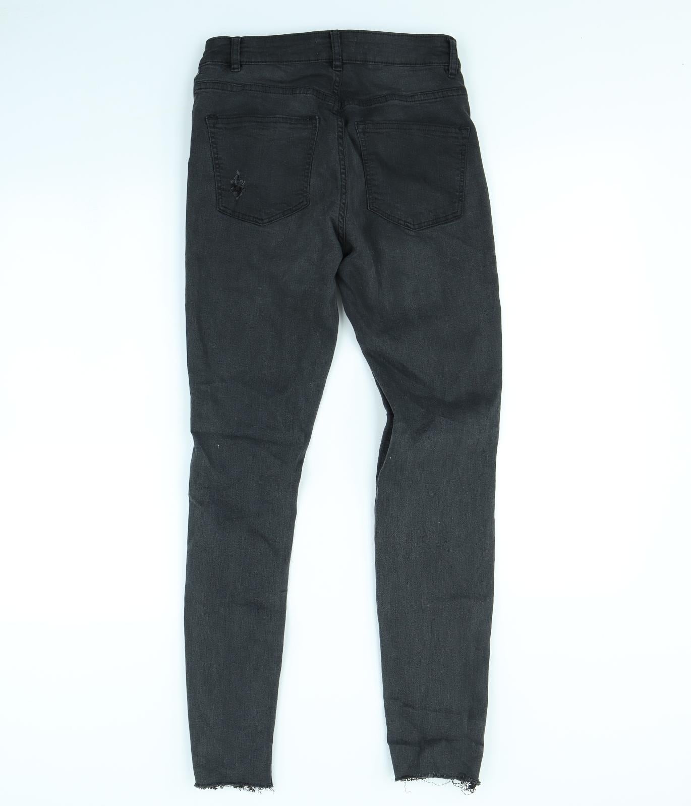 Womens UK Size 8 H&M Regular Fit Skinny Black Jeans