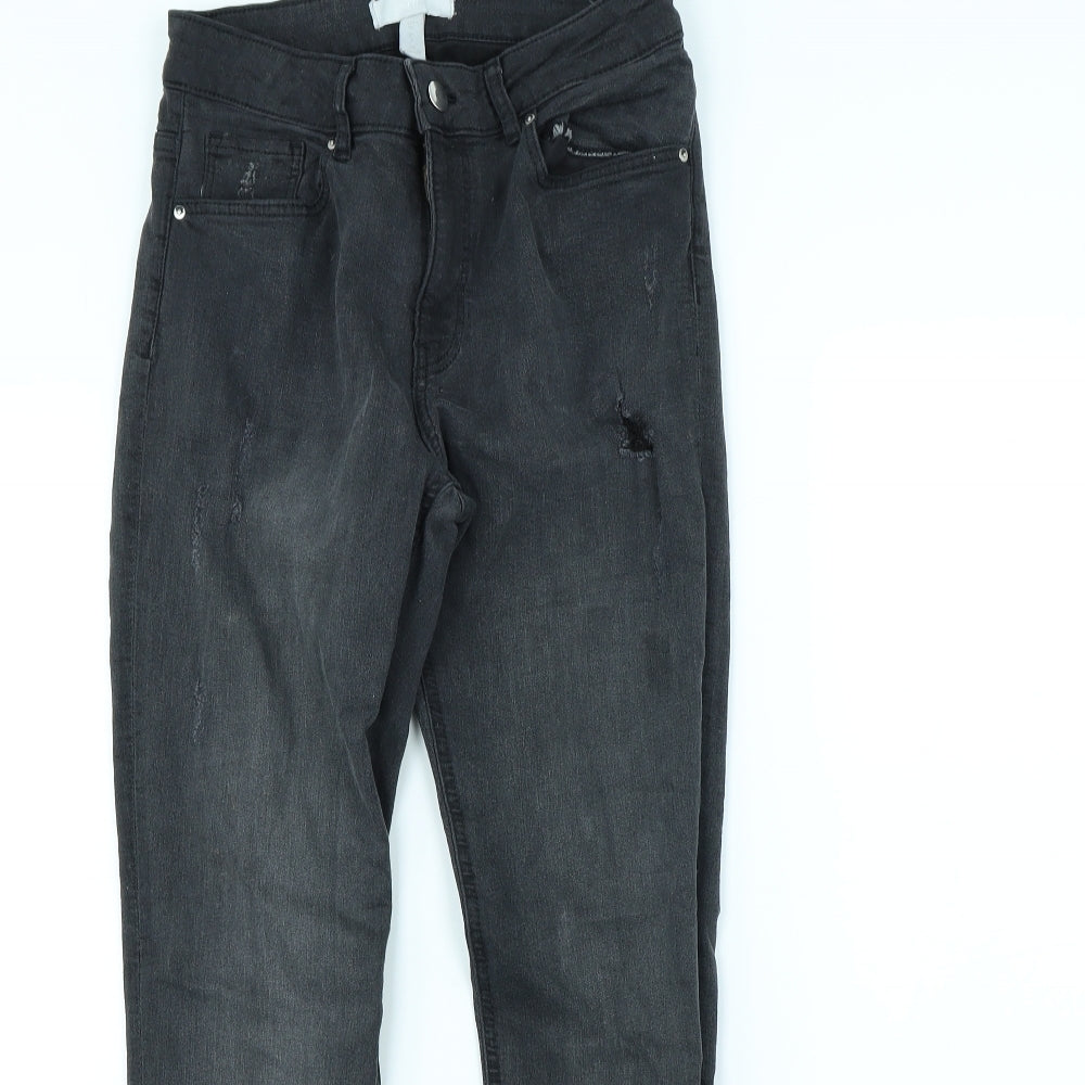 Womens UK Size 8 H&M Regular Fit Skinny Black Jeans