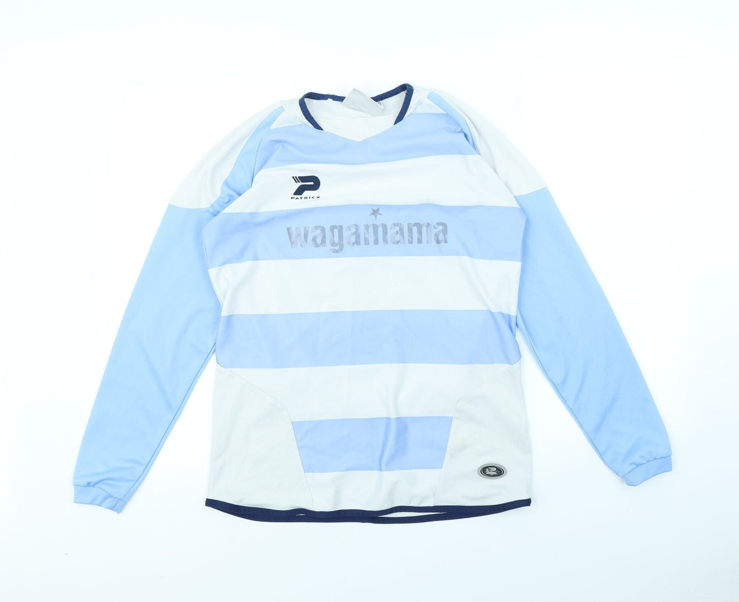 Patrick Boys Blue Striped  Basic T-Shirt Size 11-12 Years