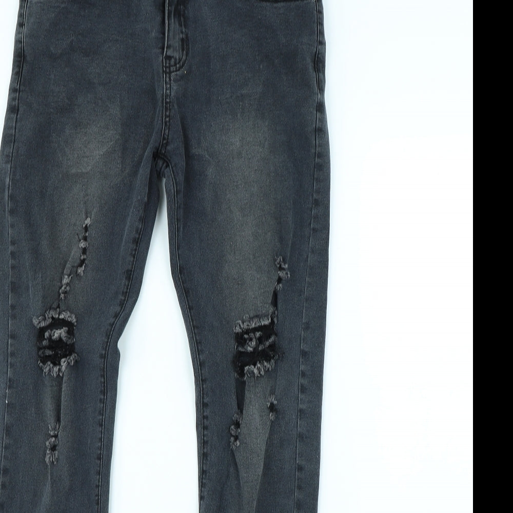 Mens UK Size 32 in Preworn Regular Fit Straight Grey Jeans