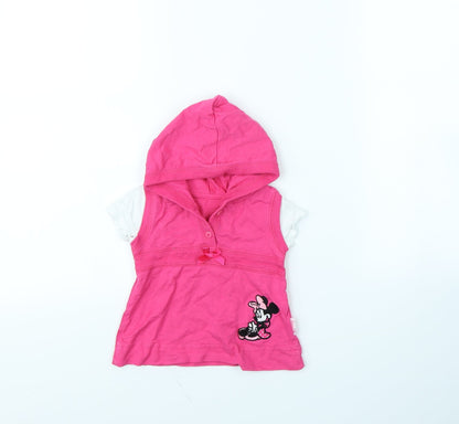 George Girls Pink   Pullover Jumper Size 3-6 Months  - Minnie mouse
