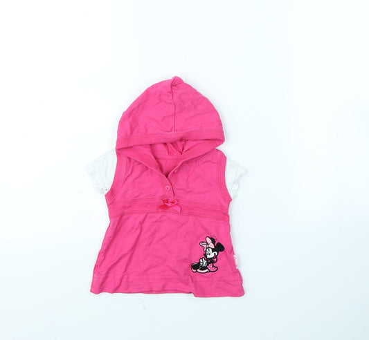 George Girls Pink   Pullover Jumper Size 3-6 Months  - Minnie mouse