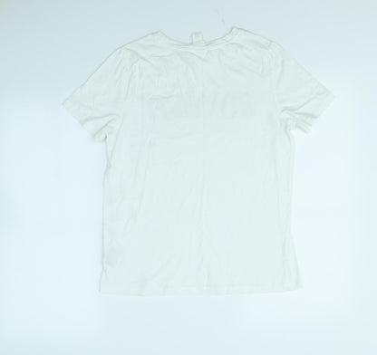 Womens UK Size S H&M White Basic T-Shirt