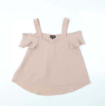 Womens UK Size 8 Topshop Pink Basic Blouse