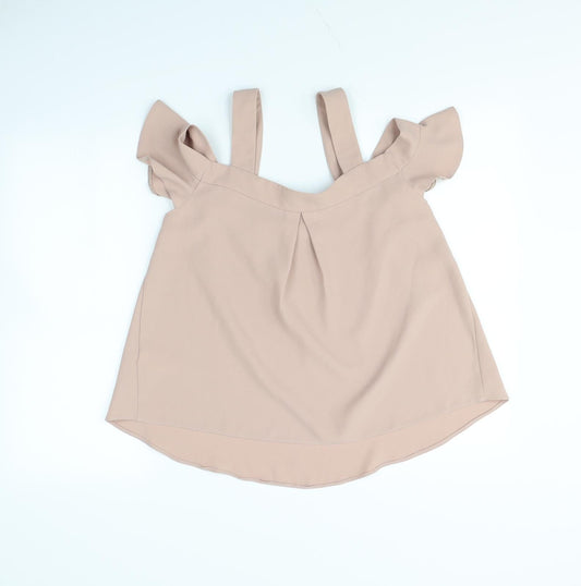 Womens UK Size 8 Topshop Pink Basic Blouse