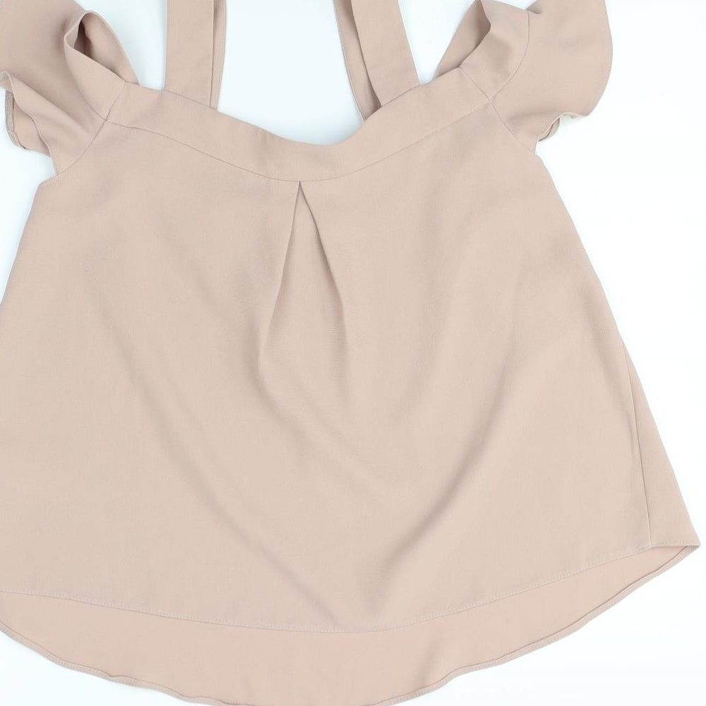 Womens UK Size 8 Topshop Pink Basic Blouse
