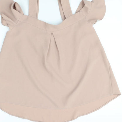 Womens UK Size 8 Topshop Pink Basic Blouse