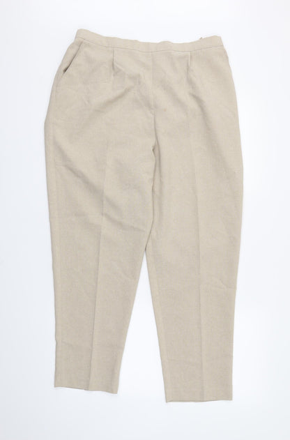 M&S Womens Beige   Trousers  Size 20 L24 in