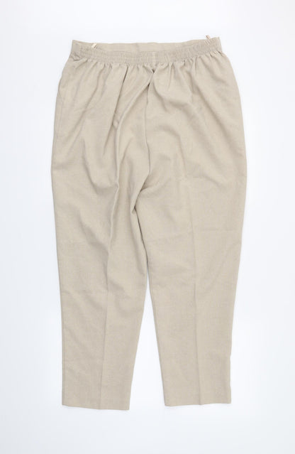 M&S Womens Beige   Trousers  Size 20 L24 in
