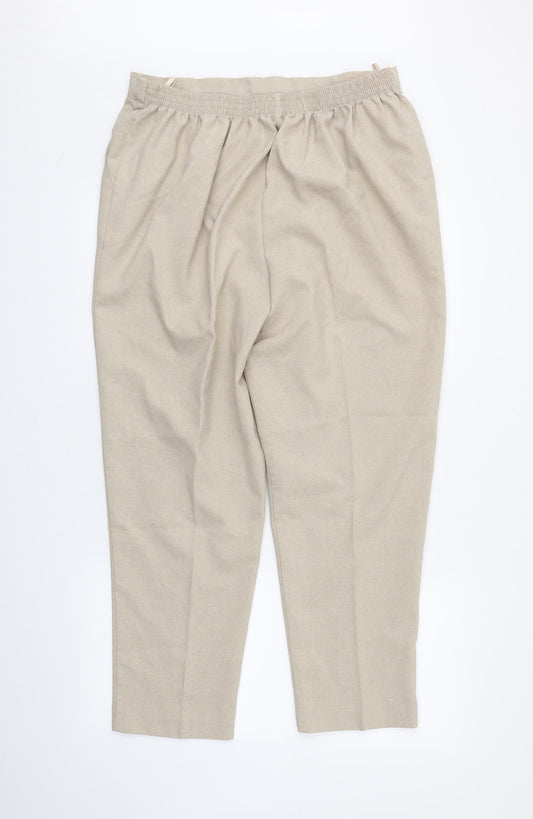M&S Womens Beige   Trousers  Size 20 L24 in