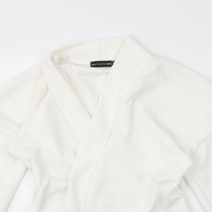 PRETTYLITTLETHING Womens White   Playsuit One-Piece Size 6 L4 in