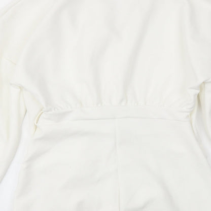 PRETTYLITTLETHING Womens White   Playsuit One-Piece Size 6 L4 in