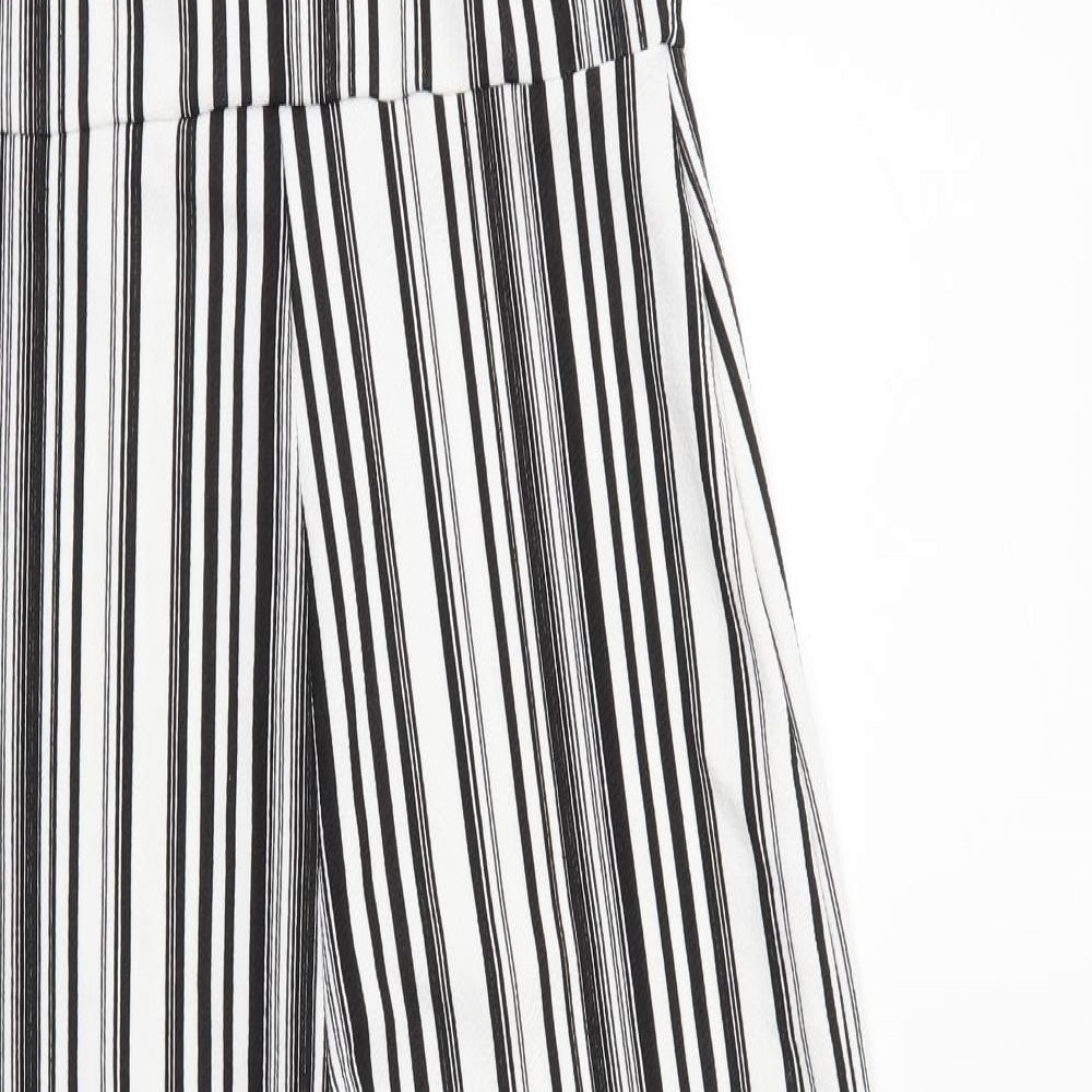 Select Womens White Striped  Jumpsuit One-Piece Size 8 L17 in