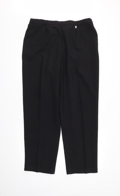 Womens UK Size 34 in Preworn Regular Fit  Black Trousers