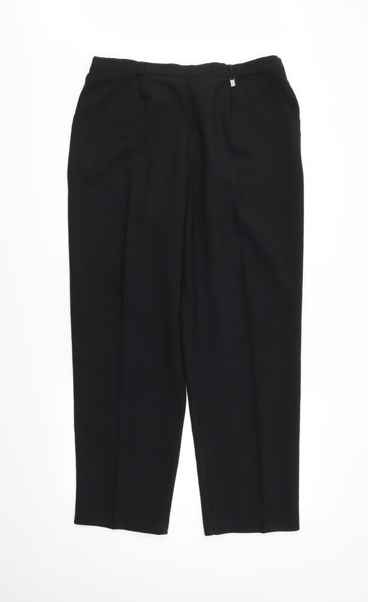 Womens UK Size 34 in Preworn Regular Fit  Black Trousers