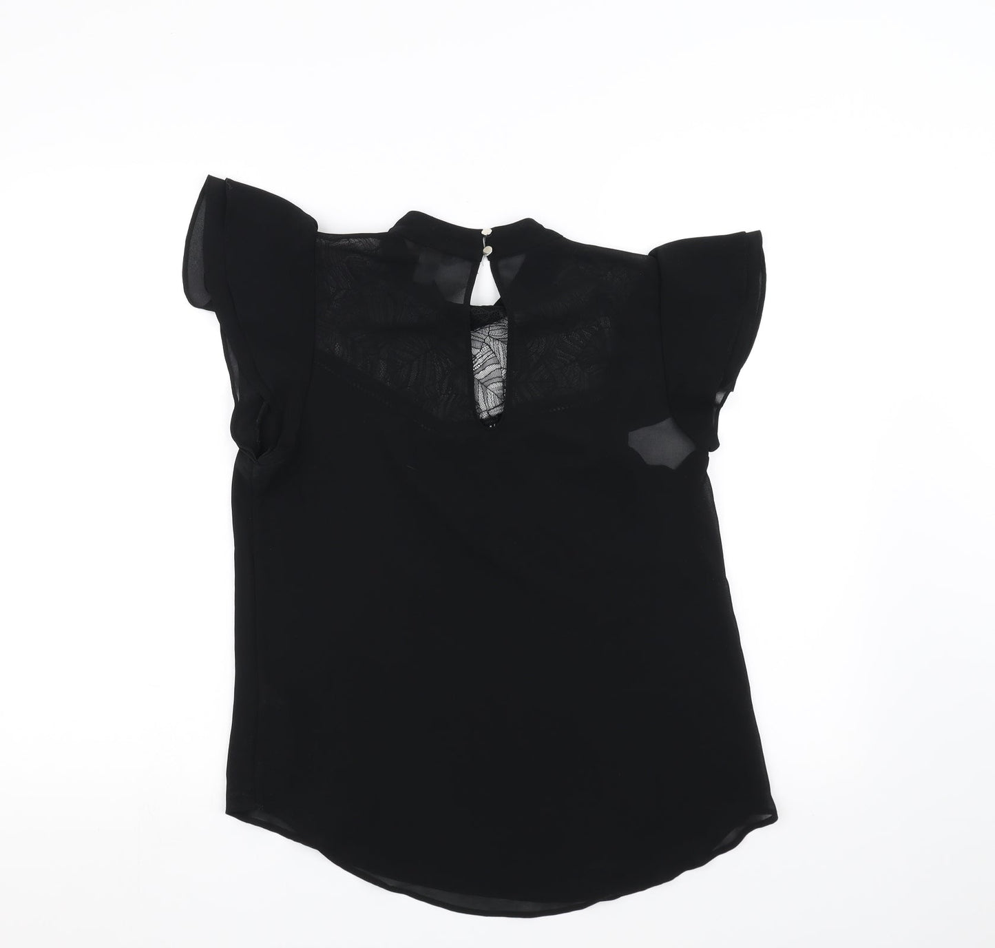 Womens UK Size 8 H&M Black Basic T-Shirt