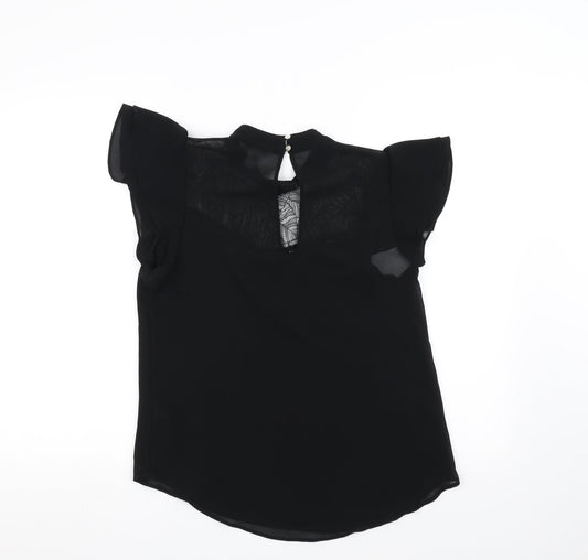Womens UK Size 8 H&M Black Basic T-Shirt