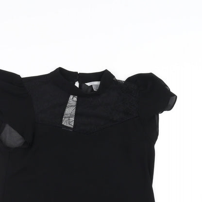 Womens UK Size 8 H&M Black Basic T-Shirt