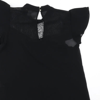 Womens UK Size 8 H&M Black Basic T-Shirt