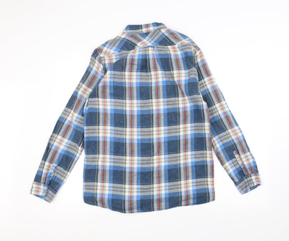 Womens UK Size 10 ESPIRIT Blue Basic Button-Up