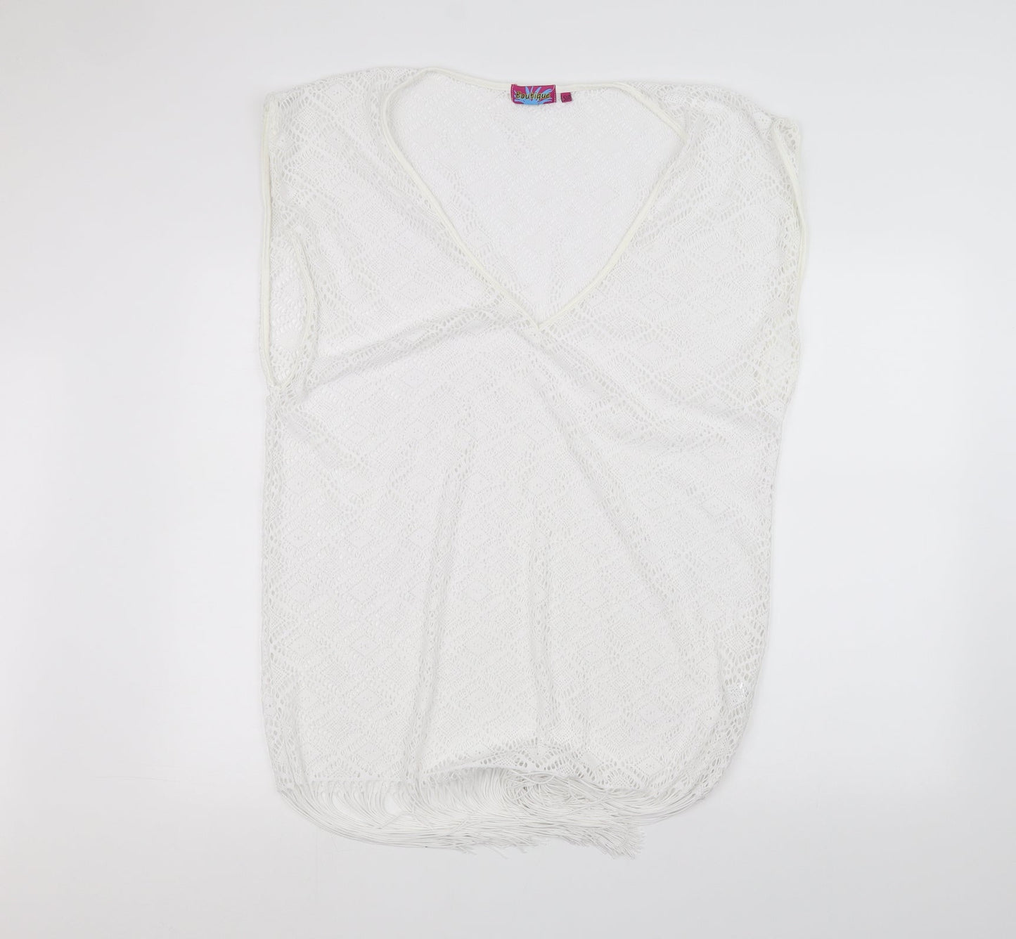 boutique Womens White  Knit Basic T-Shirt Size S