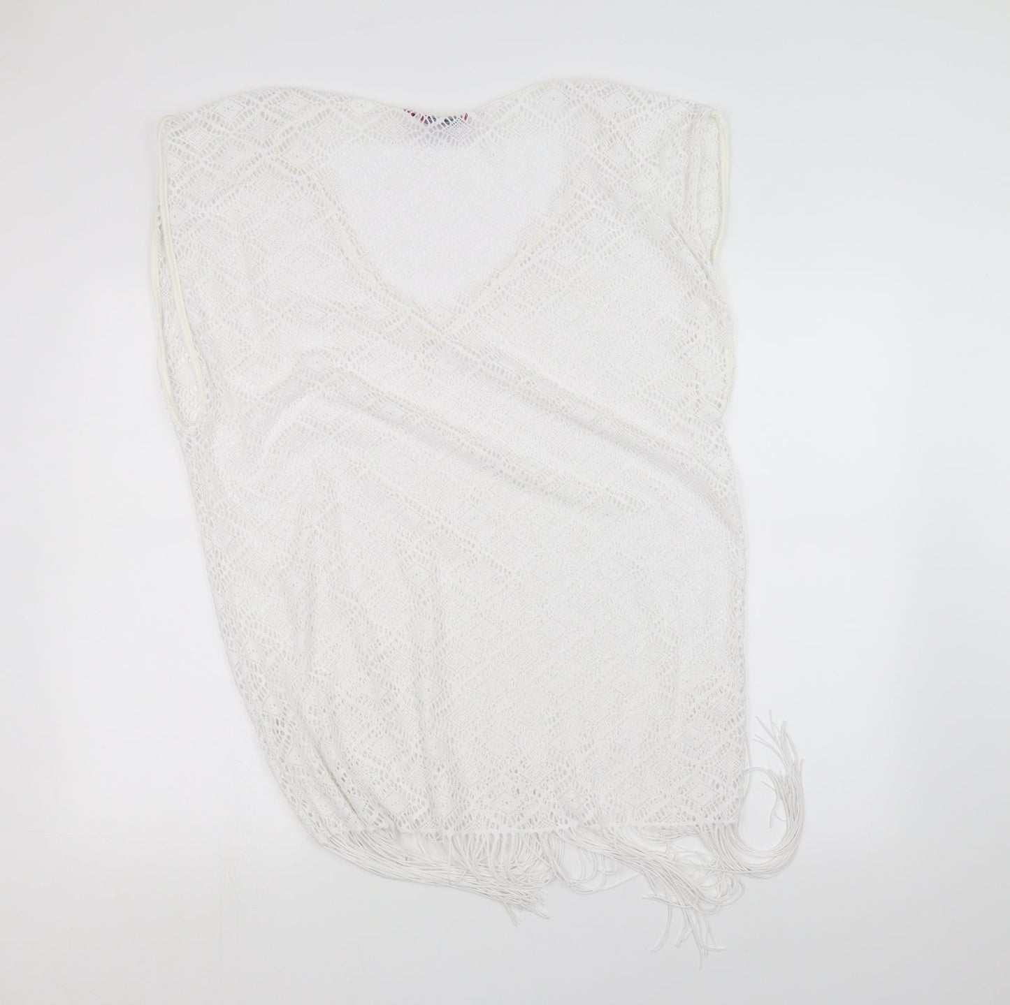 boutique Womens White  Knit Basic T-Shirt Size S