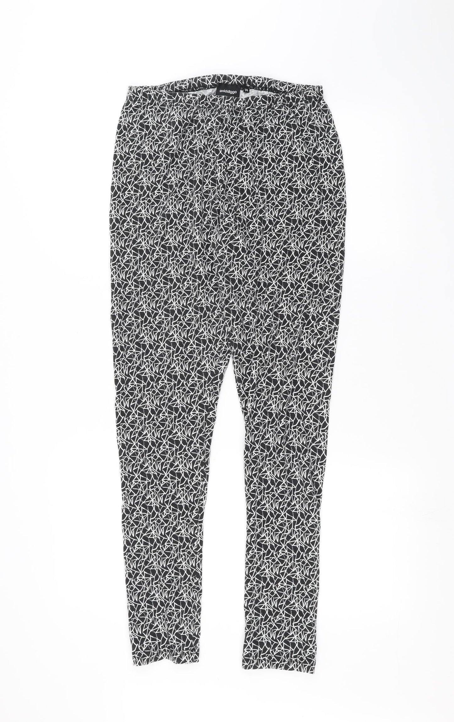 Golddigga Womens Black   Trousers  Size 14 L25 in