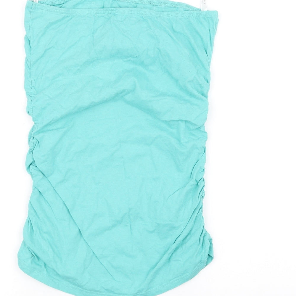 Womens UK Size 10 Dorothy Perkins Green Basic T-Shirt