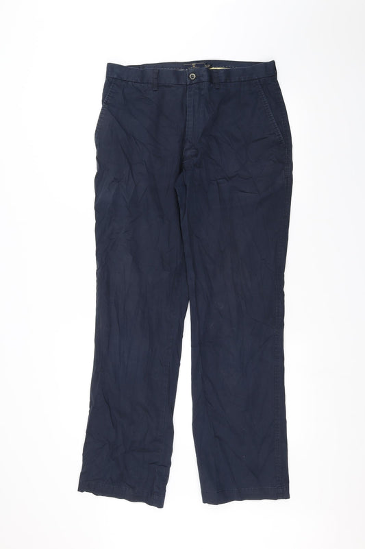 Marks and Spencer Mens Blue   Trousers  Size 32 L28 in