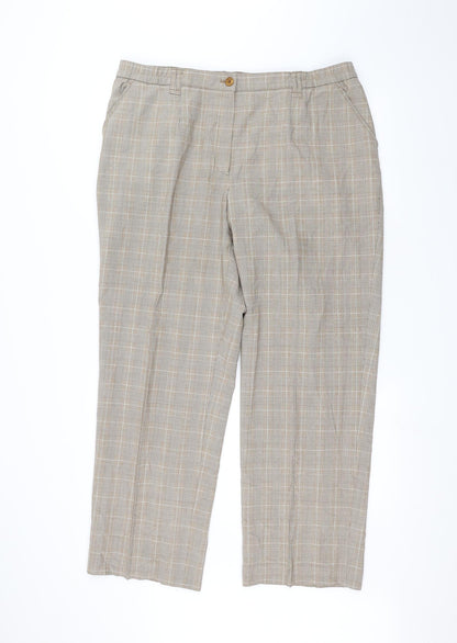 Womens UK Size 20 Wichele Regular Fit  Brown Trousers